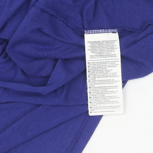 Nike Women's Blue Sleeveless Dri-FIT T-Shirt L
