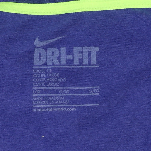 Nike Women's Blue Sleeveless Dri-FIT T-Shirt L