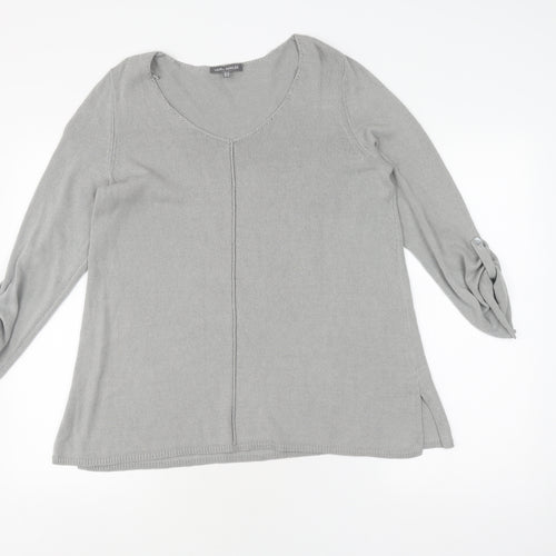 Laura Ashley Women's Grey Knit Pullover Jumper Size 14