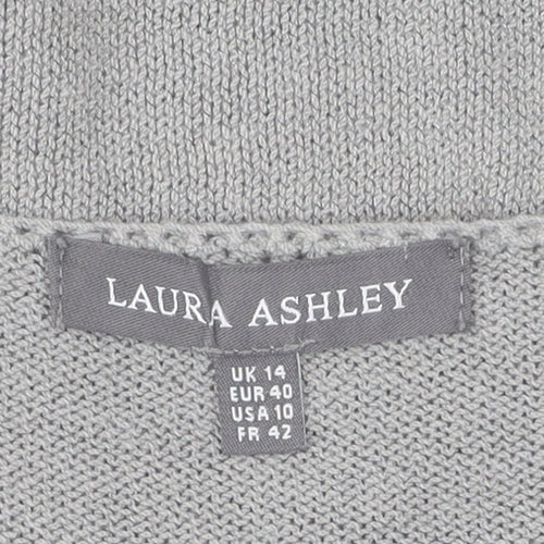 Laura Ashley Women's Grey Knit Pullover Jumper Size 14