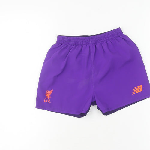 New Balance Boys Purple Athletic Football Shorts 4-5Y