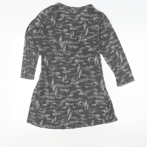 Faithful and True Women's Grey Tunic, Size 12, Henley Style