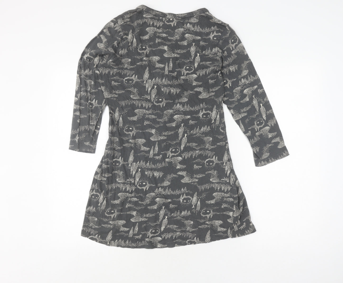 Faithful and True Women's Grey Tunic, Size 12, Henley Style