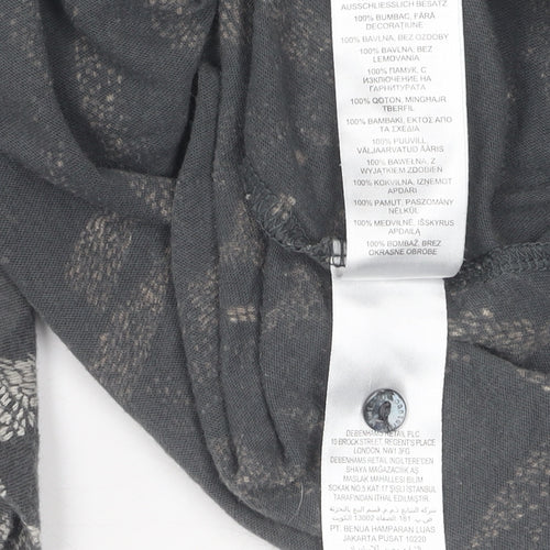 Faithful and True Women's Grey Tunic, Size 12, Henley Style