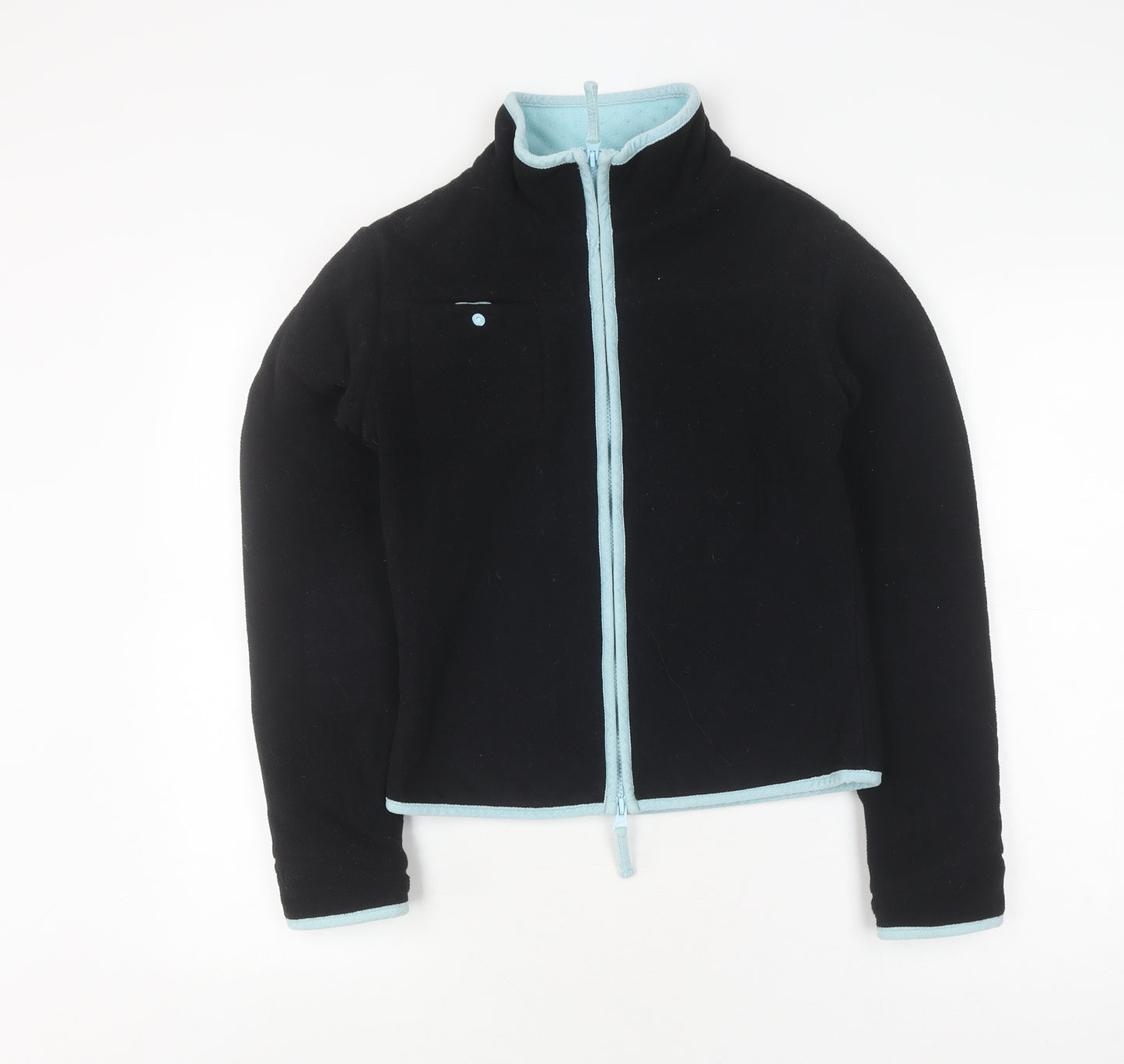 Women's Black Fleece Jacket S Full Zip Casual