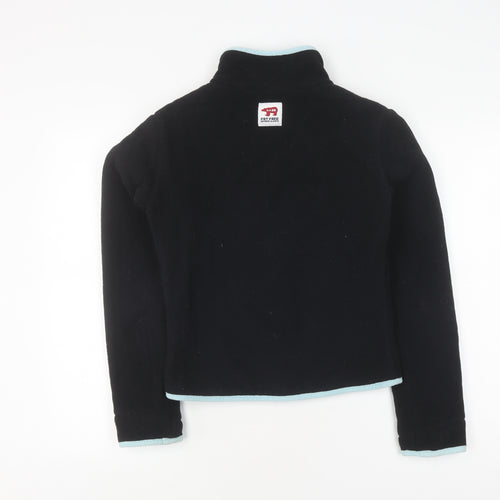Women's Black Fleece Jacket S Full Zip Casual