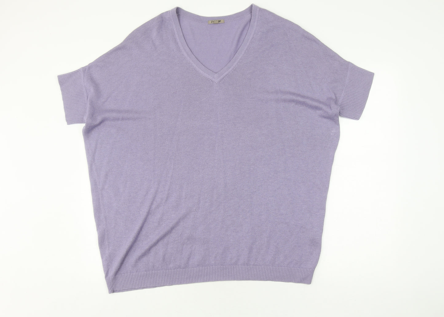 Jigsaw Women's Purple Knit V-Neck Top, M, Excellent