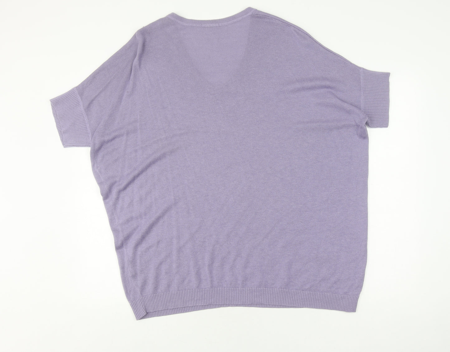 Jigsaw Women's Purple Knit V-Neck Top, M, Excellent