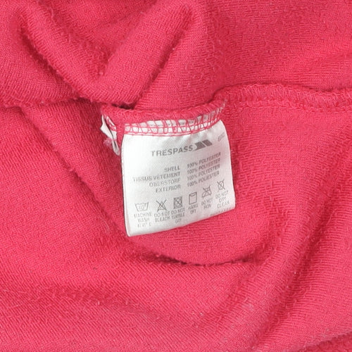 Trespass Pink Unisex High Neck Fleece Hoodie L