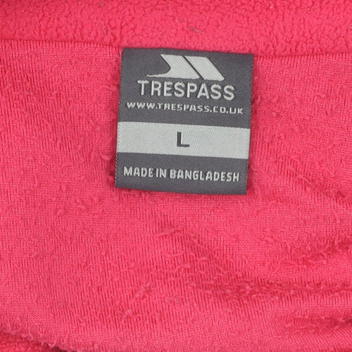 Trespass Pink Unisex High Neck Fleece Hoodie L