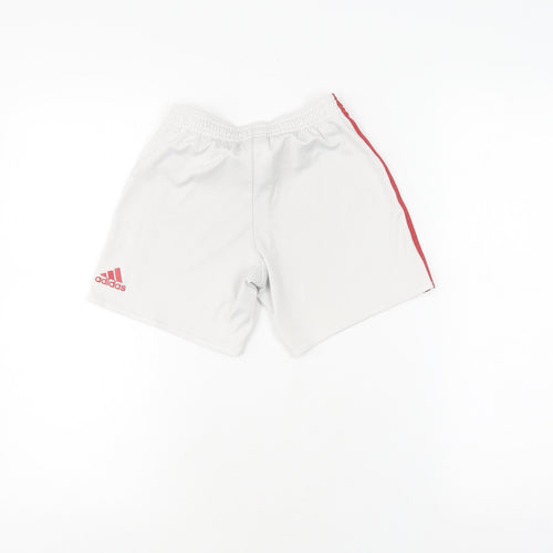 Adidas Boys' White Manchester United Athletic Shorts 5-6 Years