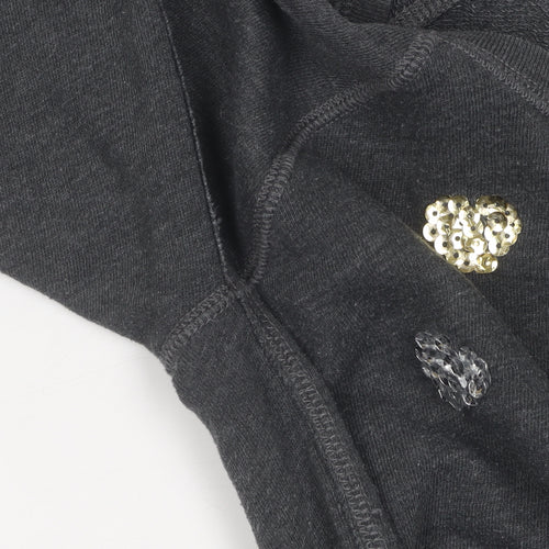 Abercrombie & Fitch Girls Black Sequin Pullover Sweatshirt Size L