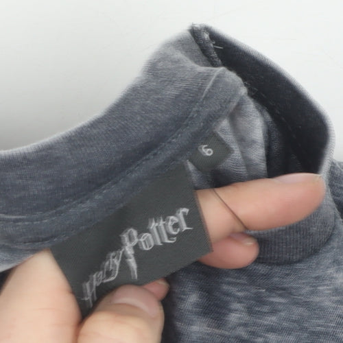 Harry Potter Grey T-Shirt, Size 6, Unisex Casual Tee