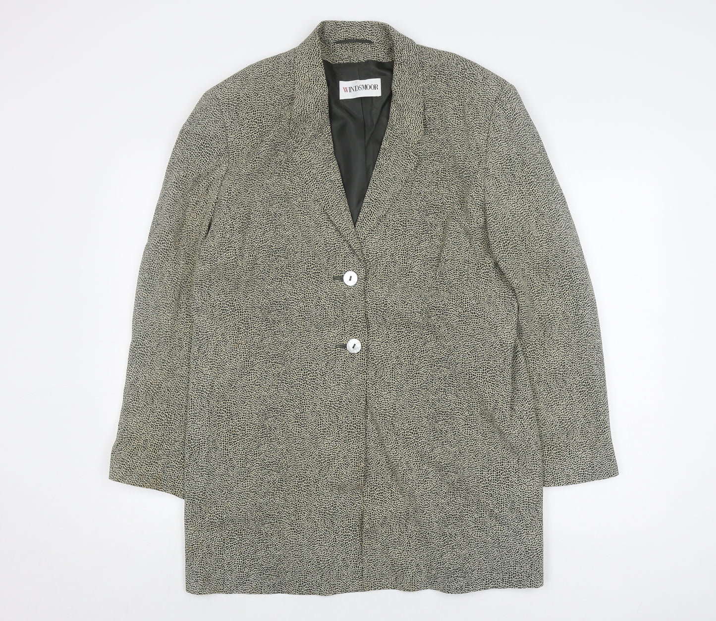 Windsmoor Women's Grey Animal Print Coat Size 16