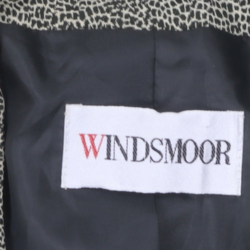 Windsmoor Women's Grey Animal Print Coat Size 16