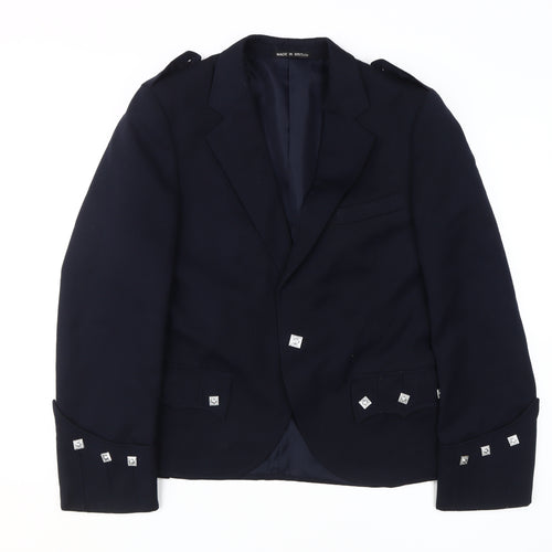 Geoffrey Tailor Black Suit Jacket, Regular Fit, Size 30