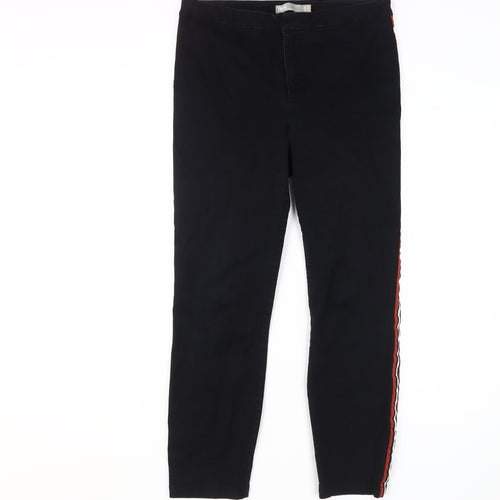 ASOS Women's Black Skinny Jeans Size 12 with Stripes