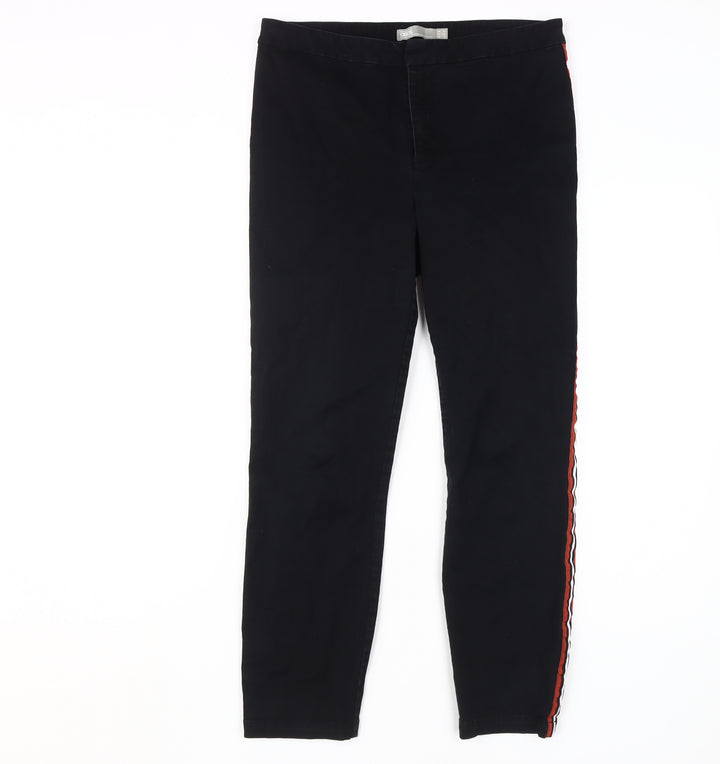 ASOS Women's Black Skinny Jeans Size 12 with Stripes