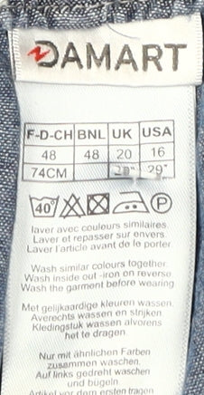 Damart Women's Blue Straight Jeans, Size 16