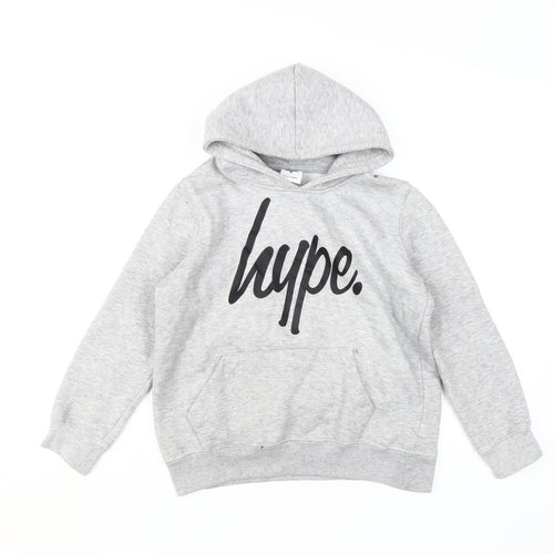 Hype Boys Grey Pullover Hoodie 11-12 Years - Graphic Print