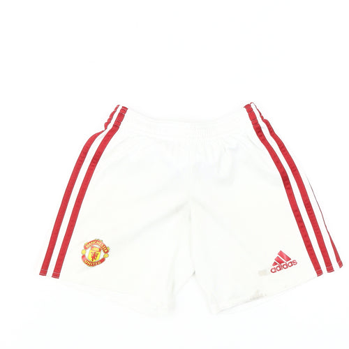 Adidas Boys White Football Shorts Athletic 5-6 Years