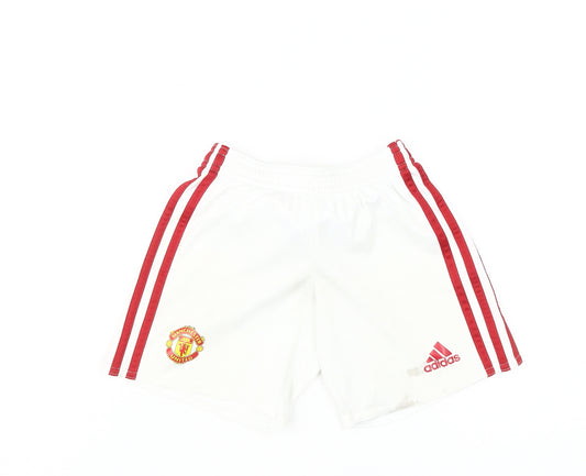 Adidas Boys White Football Shorts Athletic 5-6 Years