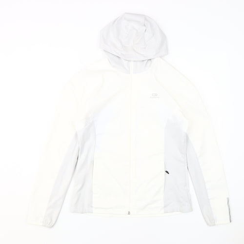 Decathlon Women's White Waterproof Rain Coat Jacket 8
