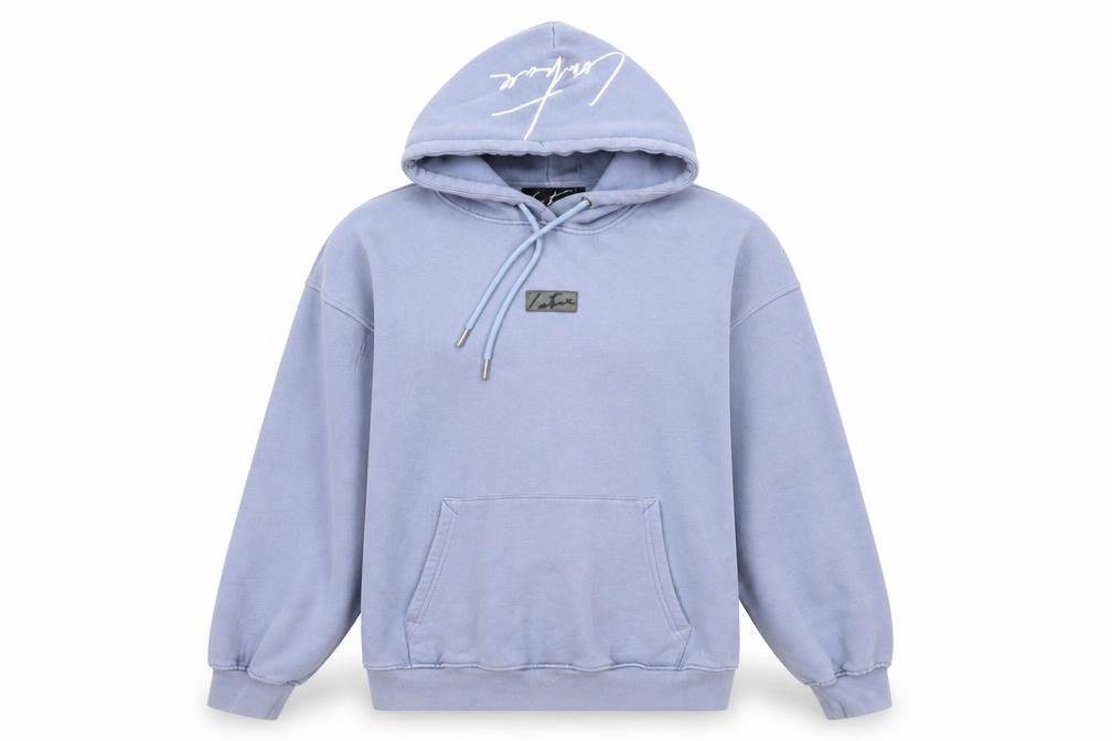 Front view of Couture Women's Blue Pullover Hoodie, size 8