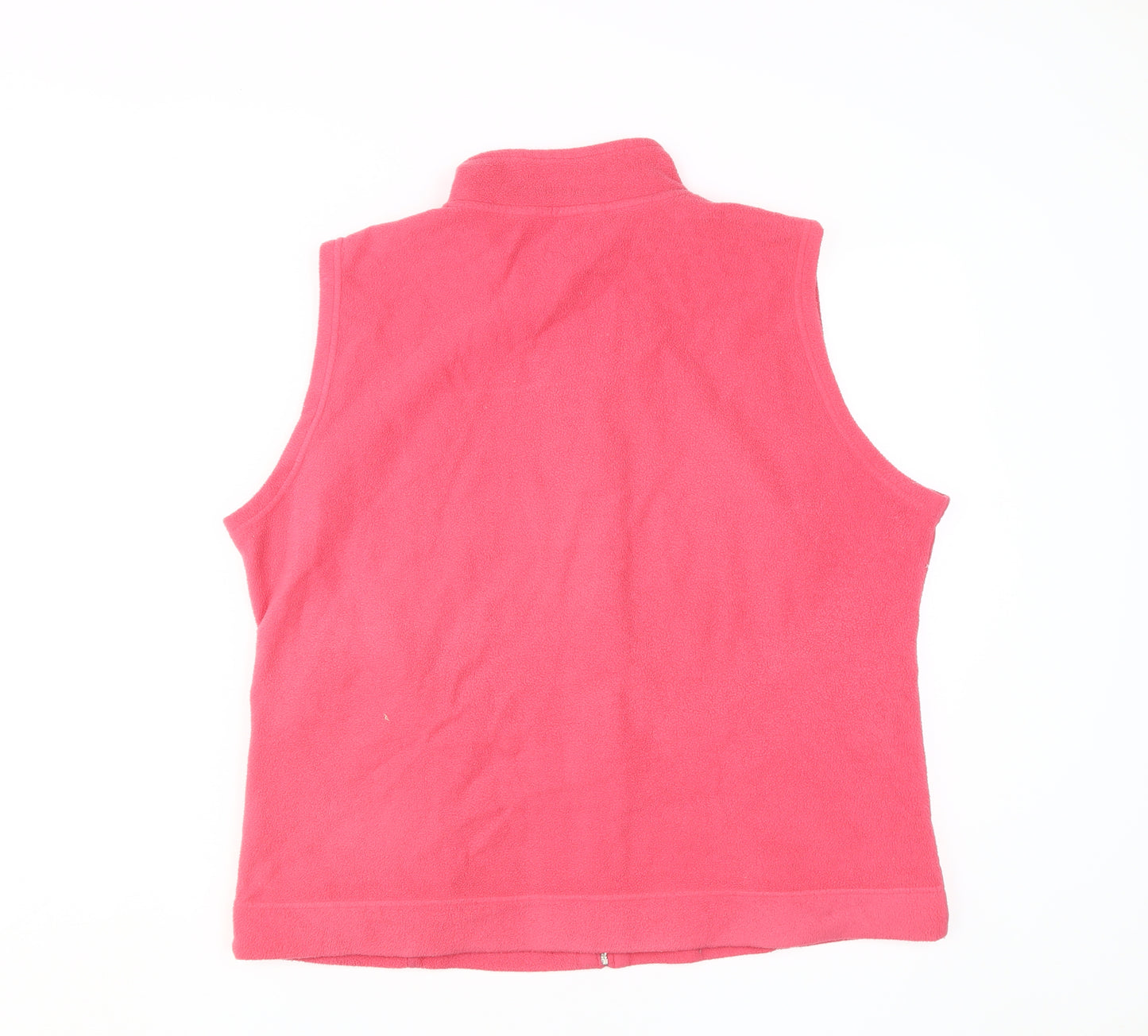 Isle Women's Pink XL Fleece Waistcoat with Zip Closure