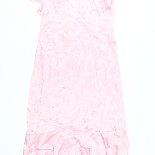 River Island Women’s Pink Fit & Flare Dress Size 14