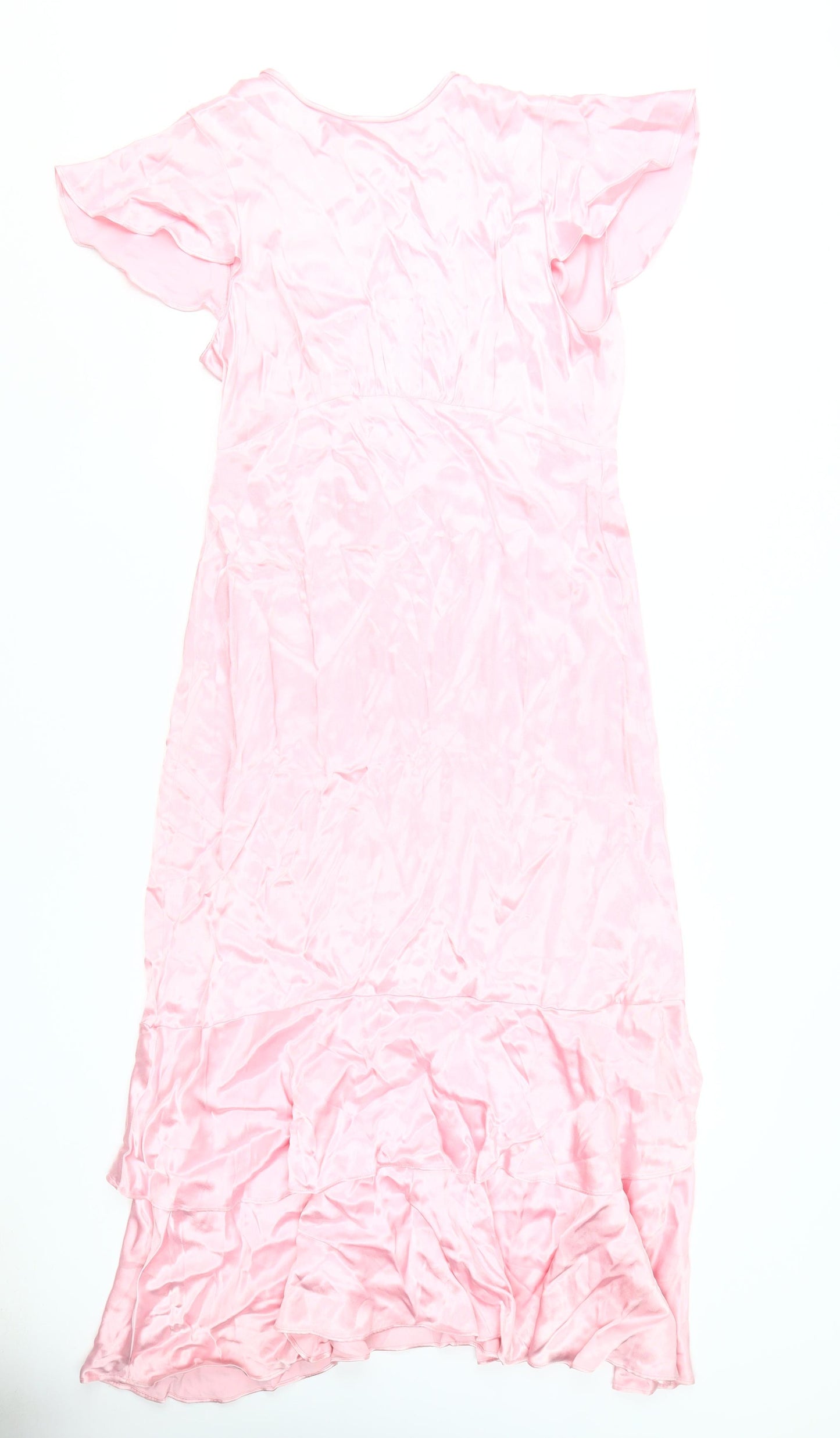 River Island Women’s Pink Fit & Flare Dress Size 14