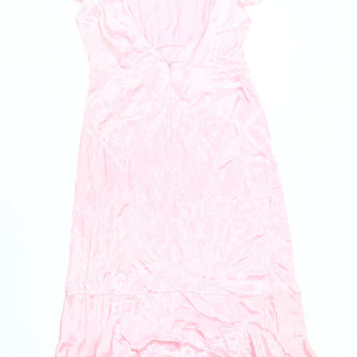 River Island Women’s Pink Fit & Flare Dress Size 14