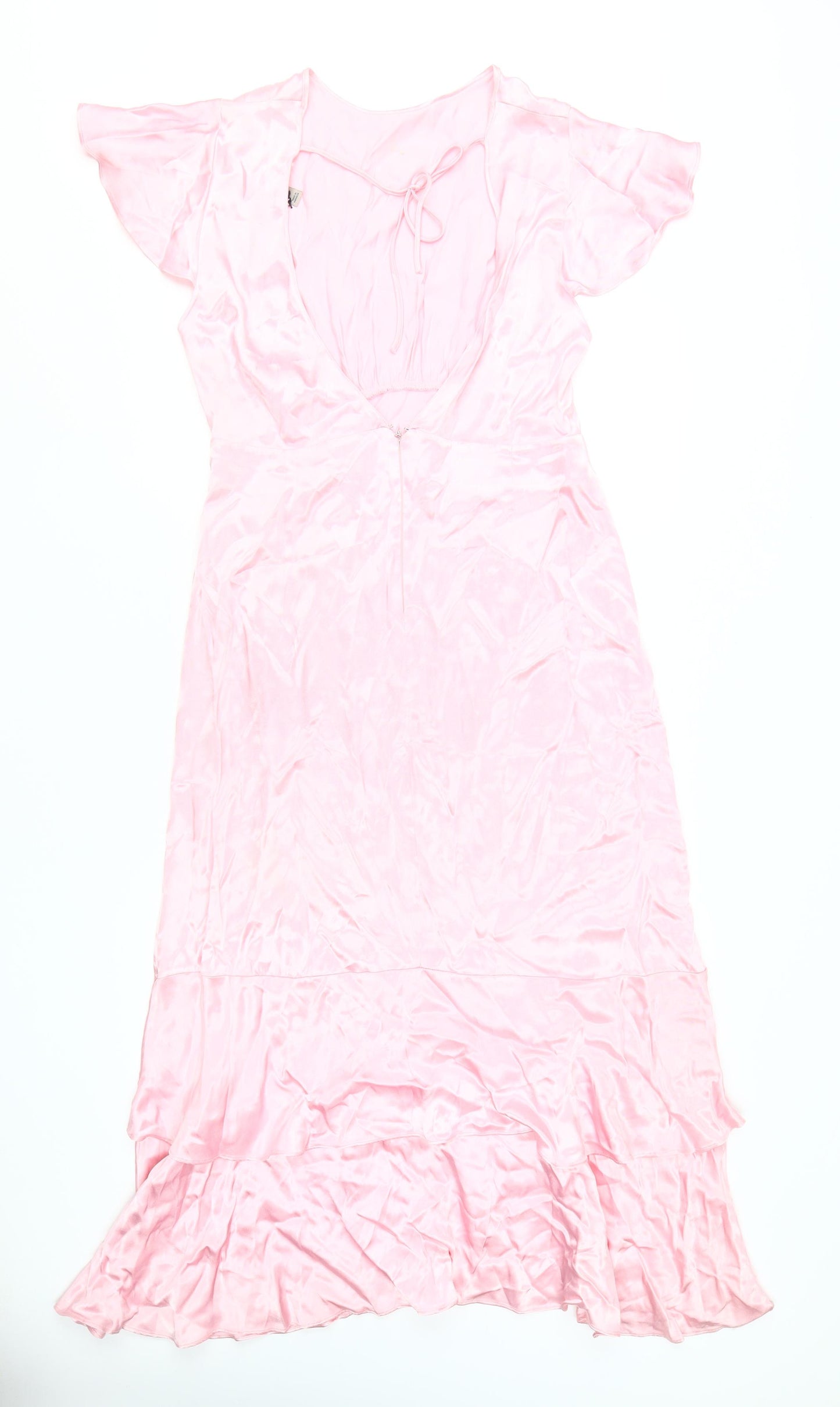 River Island Women’s Pink Fit & Flare Dress Size 14