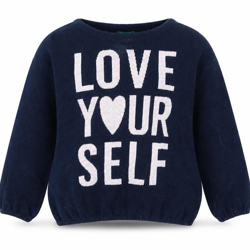 United Colors of Benetton Girls Blue Jumper 4-5 Years