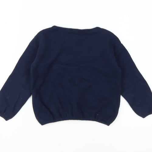 United Colors of Benetton Girls Blue Jumper 4-5 Years