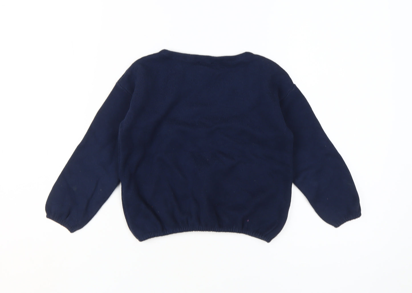 United Colors of Benetton Girls Blue Jumper 4-5 Years