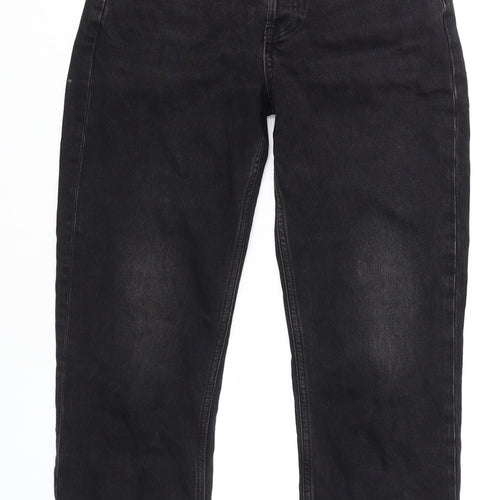 Topshop Women's Black Straight Jeans Size 4 Classic Fit