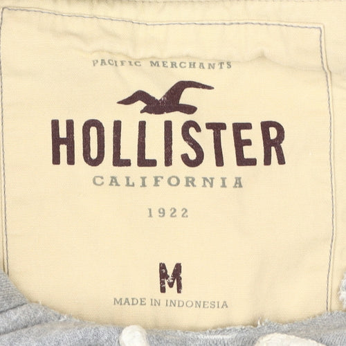 Hollister Men's Grey Pullover Hoodie, Size M