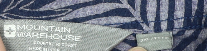 Mountain Warehouse Men's Blue Floral 3XL Shirt