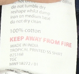 Mountain Warehouse Men's Blue Floral 3XL Shirt