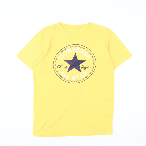 Converse Boys Yellow Logo T-Shirt L