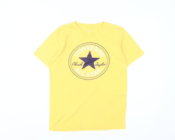 Converse Boys Yellow Logo T-Shirt L