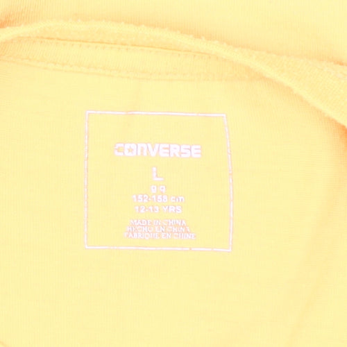 Converse Boys Yellow Logo T-Shirt L