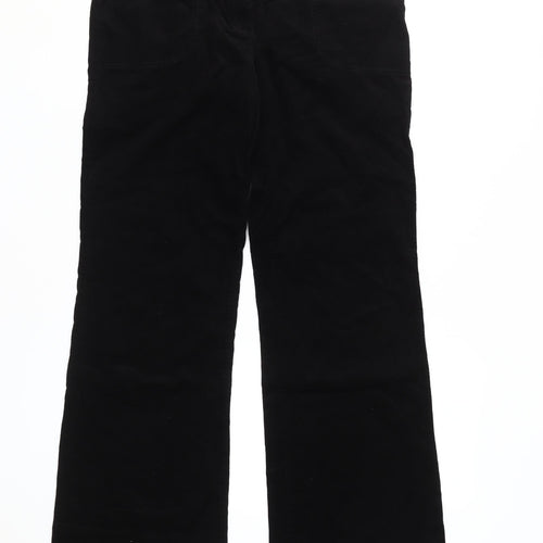 Laura Ashley Women's Black Cotton Trousers Size 10