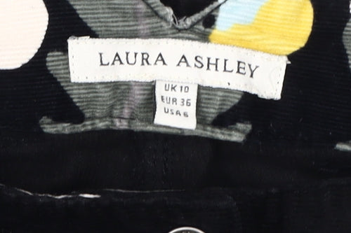Laura Ashley Women's Black Cotton Trousers Size 10