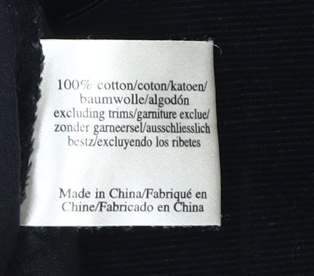 Laura Ashley Women's Black Cotton Trousers Size 10