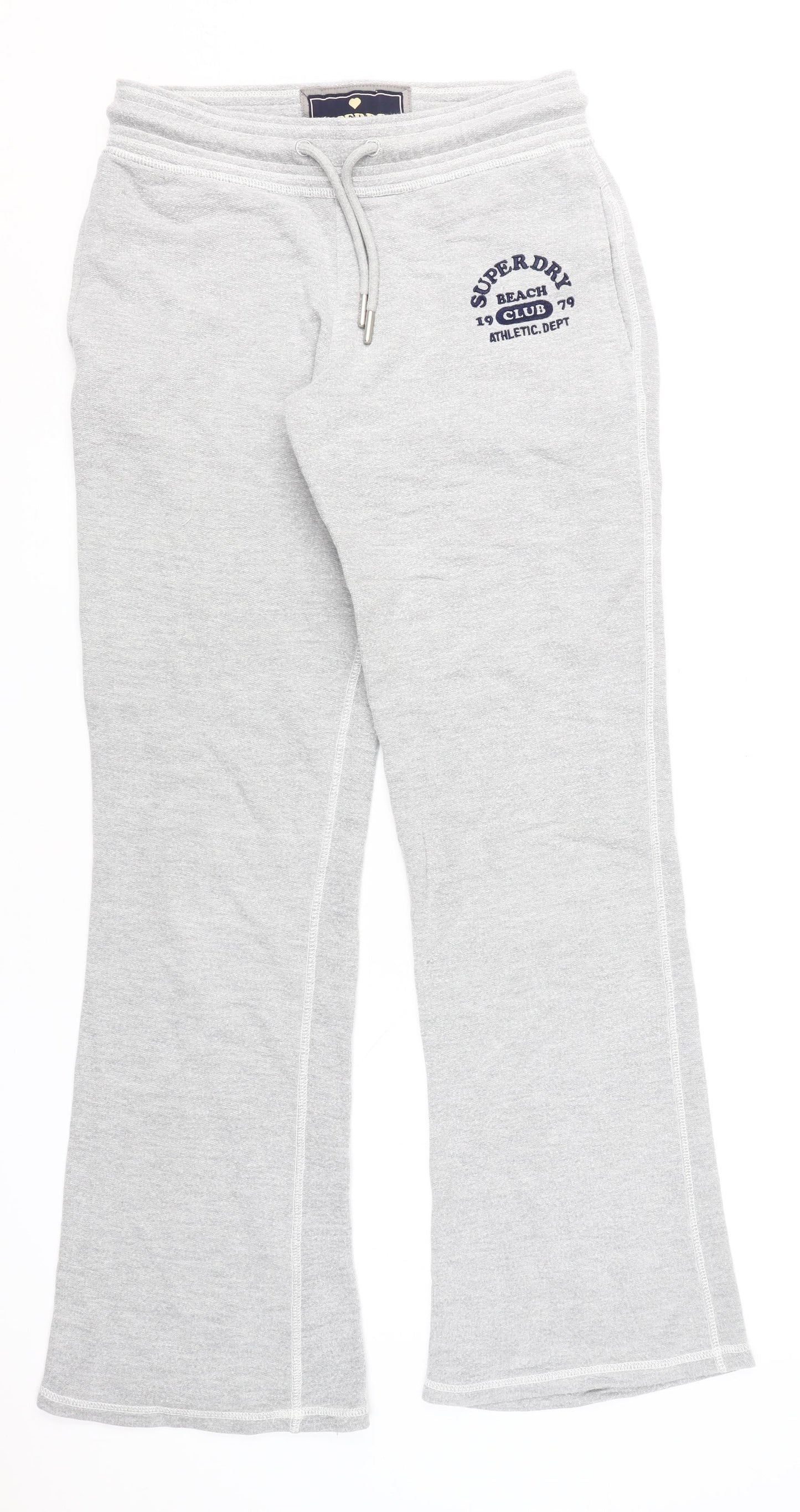 Superdry Women's Grey Sweatpants UK 10 Casual Elastic