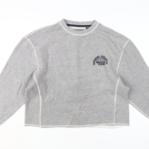 Superdry Women's Grey Pullover Sweatshirt Size 12