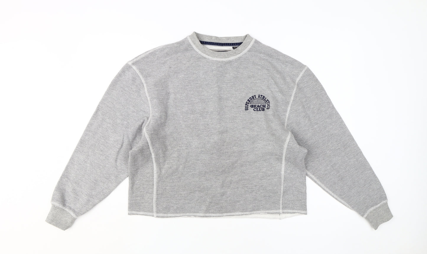 Superdry Women's Grey Pullover Sweatshirt Size 12