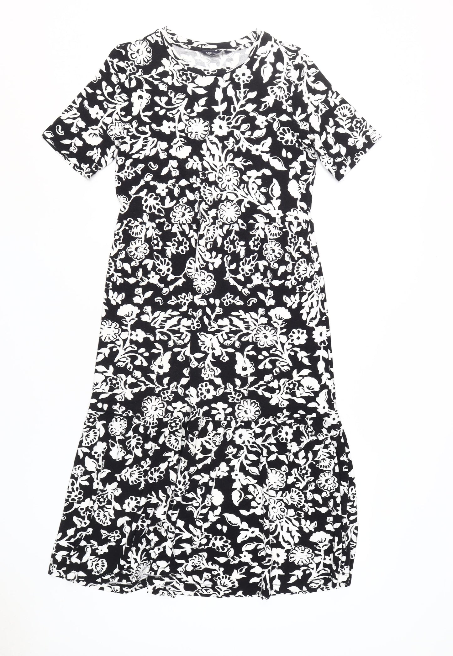 Marks and Spencer Women's Black Floral Midi Dress